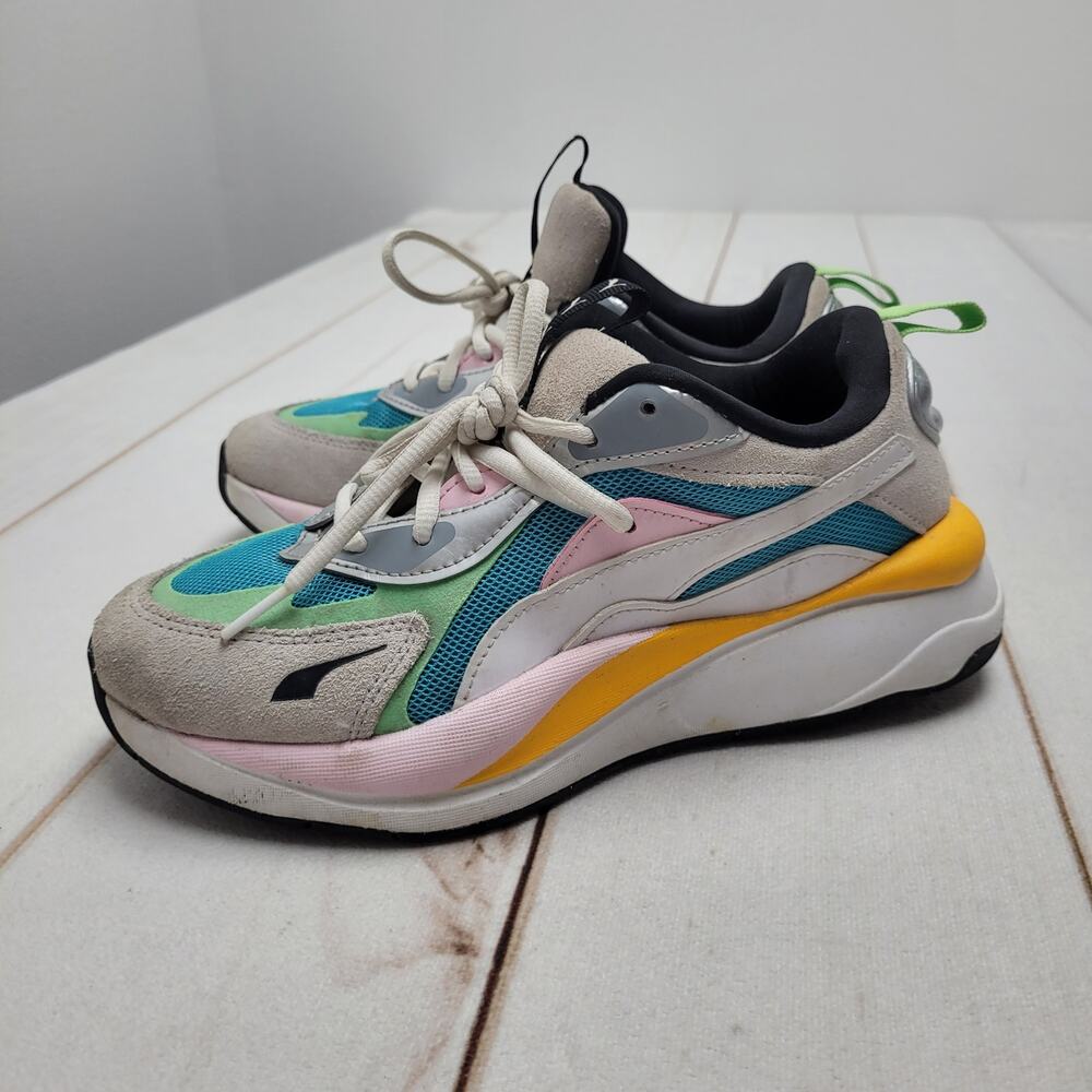 Puma RS curve aura trainers sneakers aqua pastel chunky 7